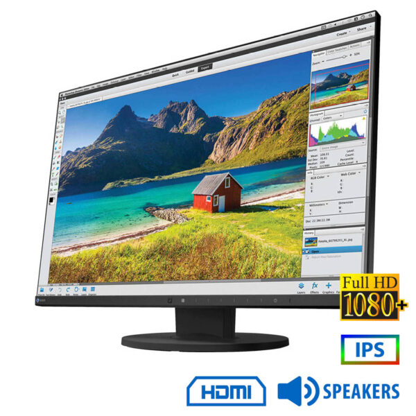 Used (A-) Monitor FlexScan EV2455 IPS LED/Eizo/24\"FHD/1920x1200/Wide/Black/w/Speakers/Grade A-/D-SUB