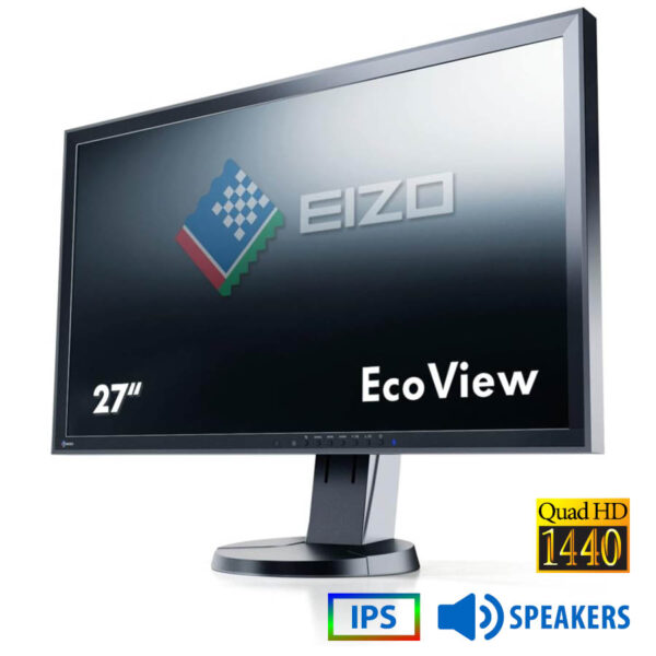 Used (A-) Monitor FlexScan EV2736W IPS LED/Eizo/27\"QHD/2560x1440/Wide/Black/w/Speakers/Grade A-/DVI-