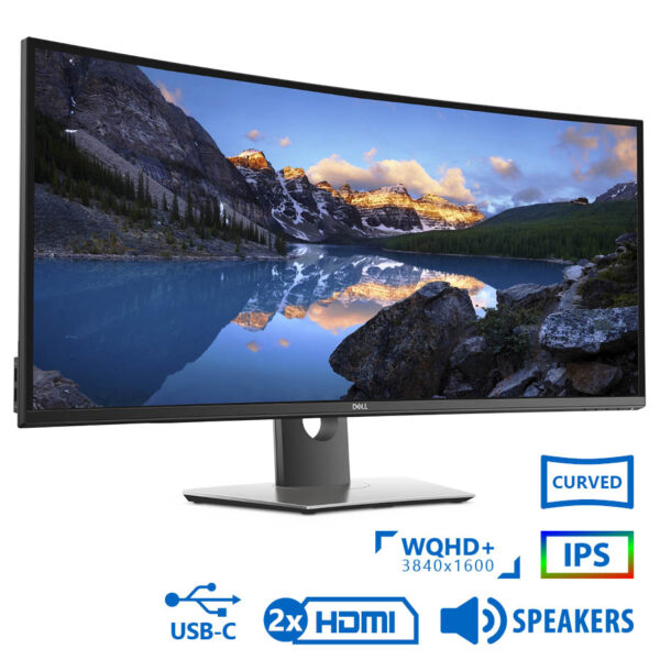 Used (A-) Monitor U3818DW Curved LED/Dell/38\"UW-QHD/3840x1600/Black/w/Speakers/Grade A-/DP & 2xHDMI