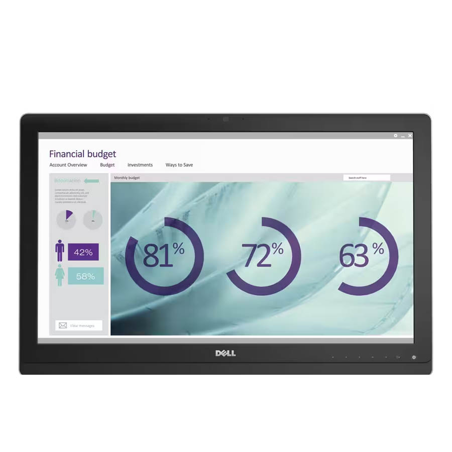 Used (A-) Monitor UZ2315Hx LED/Dell/23\"FHD/w/Camera/1920x1080/Wide/Silver/Black/w/Speakers/No Stand/ - Image 2