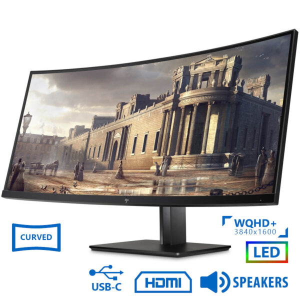 Used (A-) Monitor Z38c Curved LED/HP/38\"UW-QHD/3840x1600/Black/w/Speakers/Grade A-/DP & HDMI & USB T