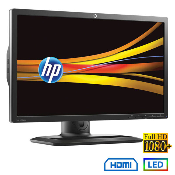 Used (A-) Monitor ZR2440w LED/HP/24\"FHD/1920x1200/Wide/Black/Grade A-/DVI-D & DP & HDMI & USB HUB