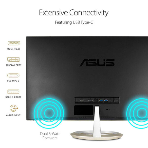 Used Display MX27UC/ASUS/27\"UHD 4K/3840x2160/Wide/Silver/Black/w/Speakers/DP & HDMI & USB Type-C & U - Image 3