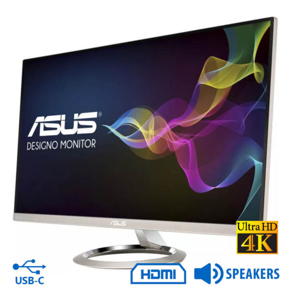 Used Display MX27UC/ASUS/27\"UHD 4K/3840x2160/Wide/Silver/Black/w/Speakers/DP & HDMI & USB Type-C & U