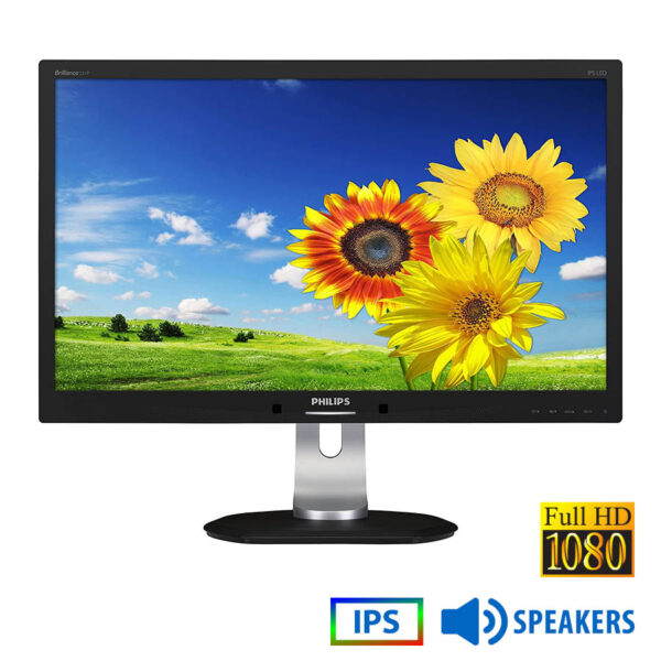 Used Monitor 231P IPS/Philps/23”FHD/1920x1080/Wide/Silver/Black/w/Speakers/D-SUB & USB Hub
