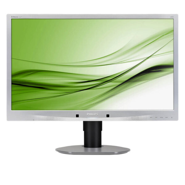 Used Monitor 241B4L LED/Philips/24``FHD/1920x1080/Wide/Silver/Black/w/Speakers/D-SUB & DVI-D & DP & - Image 2