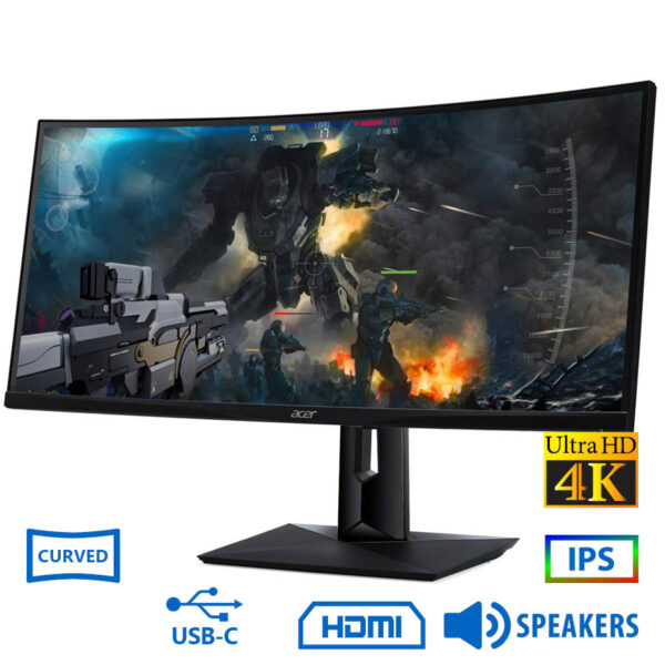 Used Monitor CZ340CK Curved IPS LED/Acer/34\"Utra HD 4K/3840x2160/Black/w/Speakers/DP & HDMI & USB Ty