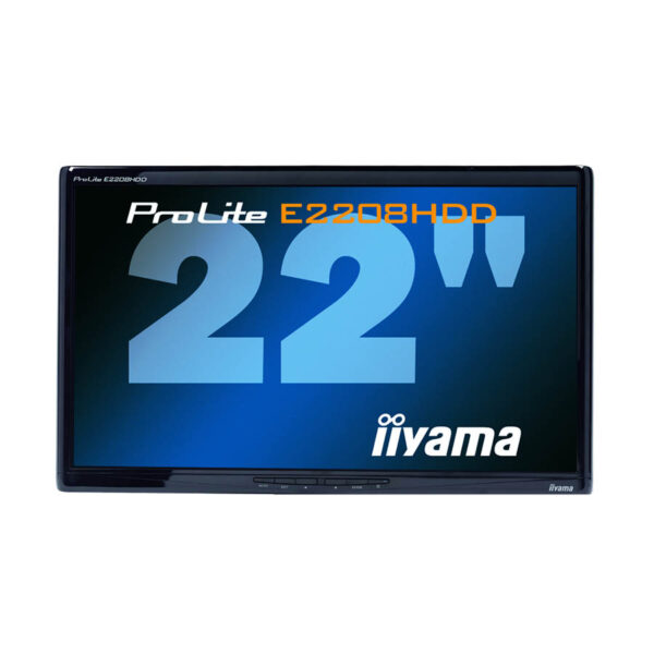Used Monitor E2208HDD TFT/IIyama/22\"FHD/1920x1080/Wide/Black/No Stand/D-SUB & DVI-D - Image 2