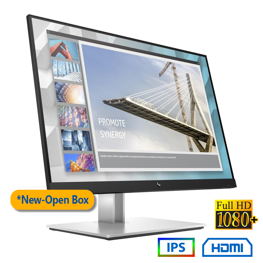 Used Monitor E24i G4 IPS LED/HP/24\"FHD/1920x1200/Wide/Silver/Black/New-Open Box/D-SUB & DP & HDMI &