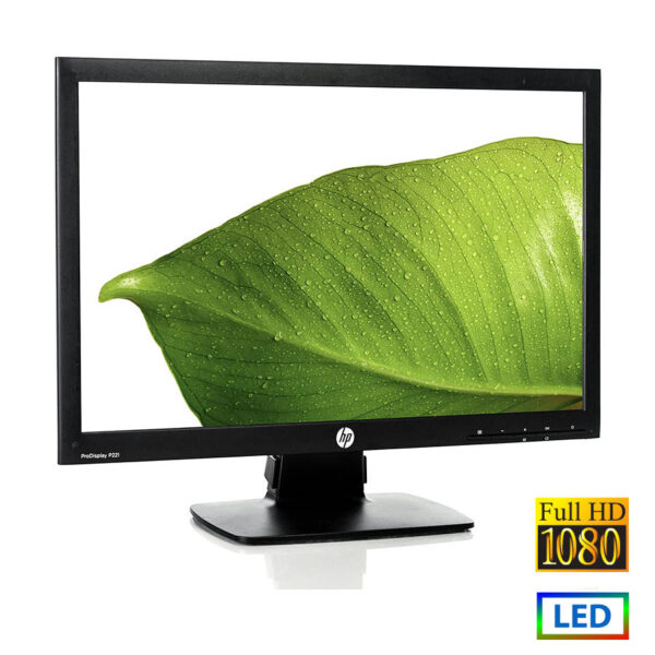 Used Monitor P221 LED/HP/22\"/1920x1080/Wide/Black/Grade B/VGA & DVI-D
