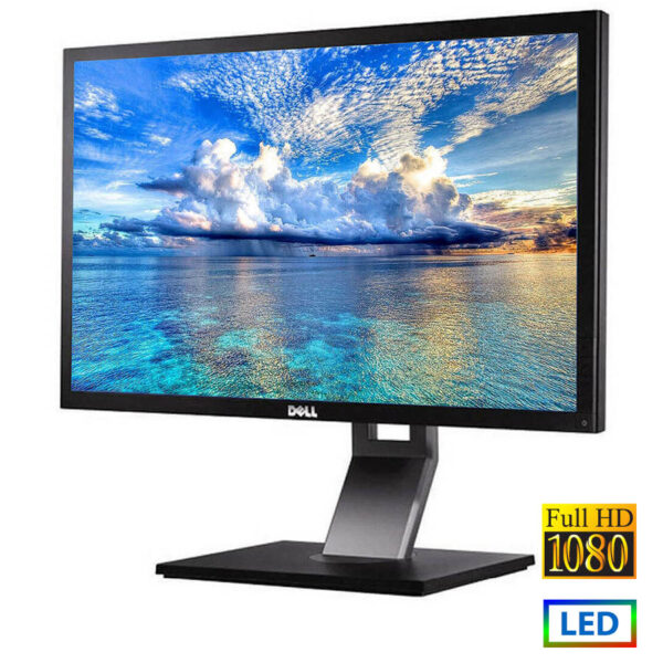 Used Monitor P2411H LED/Dell/24\"FHD/1920x1080/Wide/Black/Grade B/D-SUB & DVI-D & USB Hub