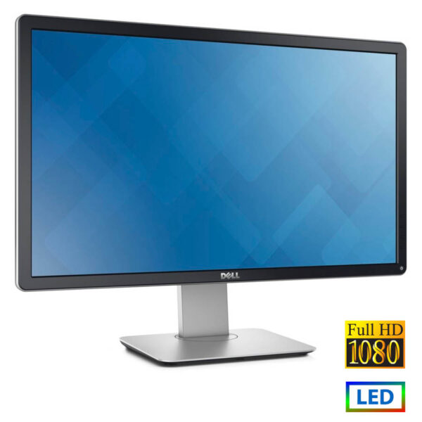 Used Monitor P2414Hx LED/Dell/24\"FHD/1920x1080/Wide/Silver/Black/D-SUB & DVI-D & DP & USB HUB