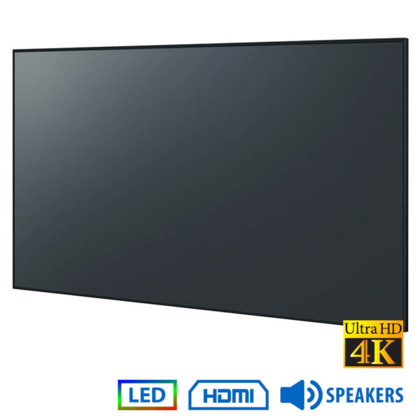 Used Signage Display TH-65EQ1W LED/Panasonic/65\"Ultra HD 4K/3840x2160/Black/w/Speakers/D-SUB & DVI-D