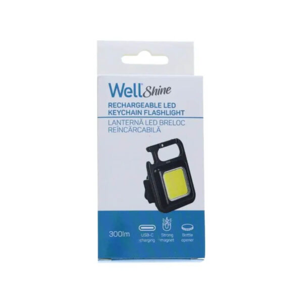 Well Επαναφορτιζόμενος Φακός LED 300LM IPX4 μαύρος USB-C Shine TORCH-SHINE-WL - Image 2