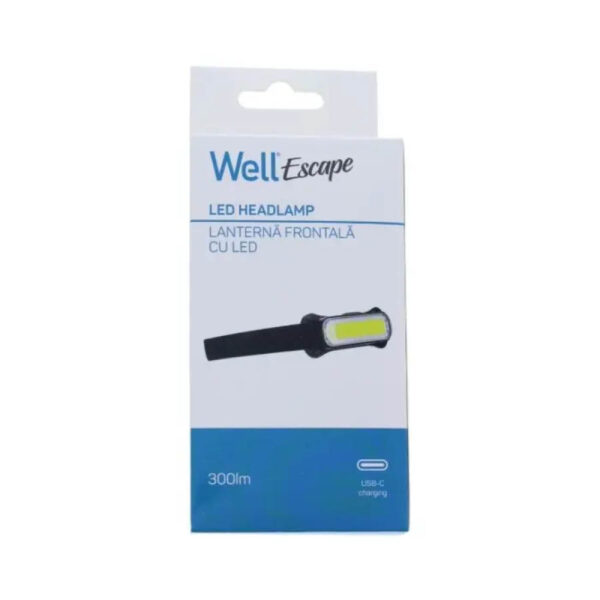Well Επαναφορτιζόμενος Φακός Κεφαλής LED 300lumens IPX4 USB-C Escape TORCH-ESCAPE-WL - Image 3