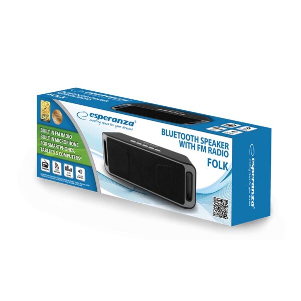 Ηχείο Bluetooth 6W Hands-Free & w/FM Radio Μαύρο/Γκρι EP126KE - Image 3