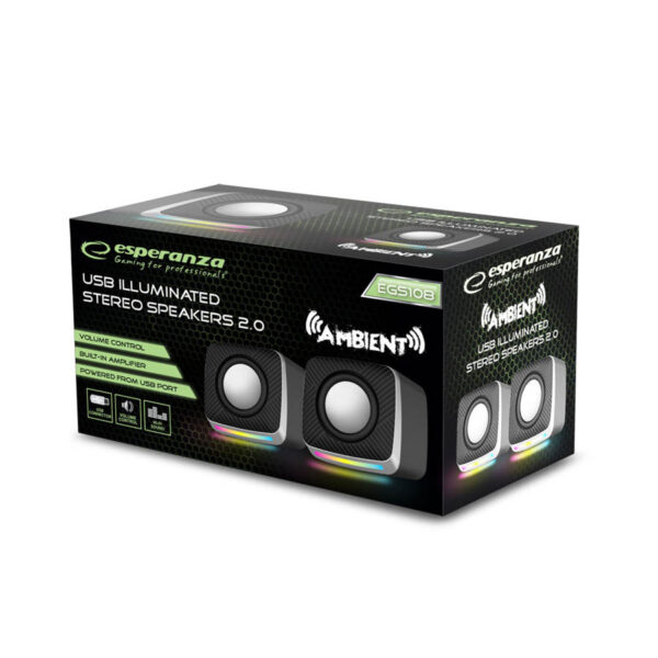 Ηχείο LED 2.0 Channel Ambient Μαύρο EGS108 - Image 4