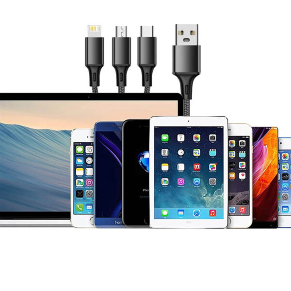 Καλώδιο Φόρτισης & Data 3in1Micro Usb/Type-C/Lighting - Image 4