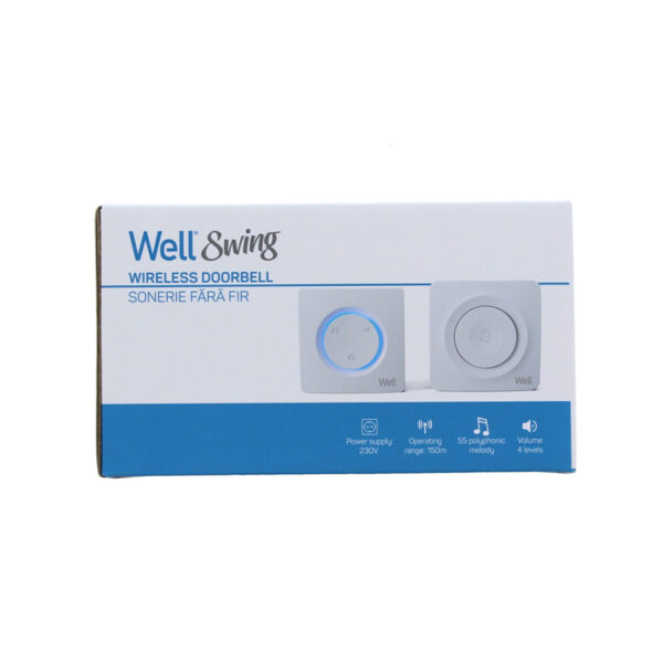 Κουδούνι ασύρματο πόρτας AC/DC 55 μελωδιών DOORBELL-SWING-WL - Image 2