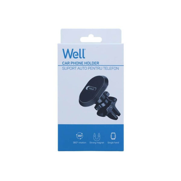 Μαγνητική Βάση Στήριξης Αυτοκινήτου για Smartphone Well MOUNT-CAR-AVM06-WL - Image 2