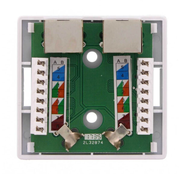 Πριζα Cat5e 2 Port Well LANBOX-SM-F5X2-WL - Image 4
