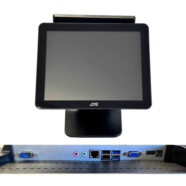 Σύστημα POS 15``LED Capacitive 10 Point Touch w/12``LED Οθόνη Πελάτη Intel-i5/4GB DDR3/128GB mSATA S - Image 3
