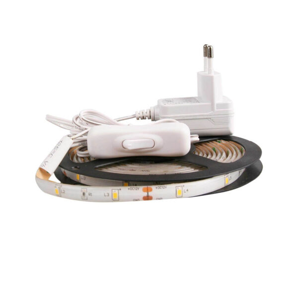 Ταινία LED 3M 12V/6W 4000K με τροφοδοτικό LEDSTND-2835-12308S202/3-WL - Image 4