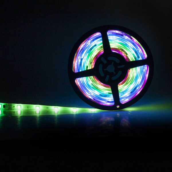 Ταινία LED RGB 5M 12V/24W με τηλεχειριστήριο και τροφοδοτικό LEDSTRGBD-5050-243010S202/5-WL - Image 2