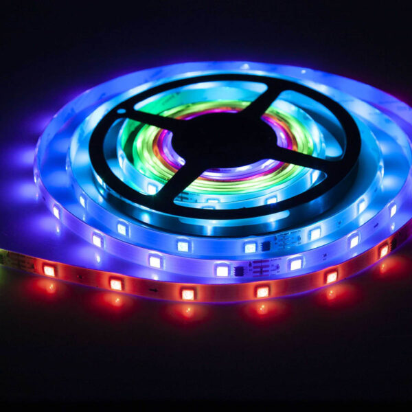 Ταινία LED RGB 5M 12V/24W με τηλεχειριστήριο και τροφοδοτικό LEDSTRGBD-5050-243010S202/5-WL - Image 3