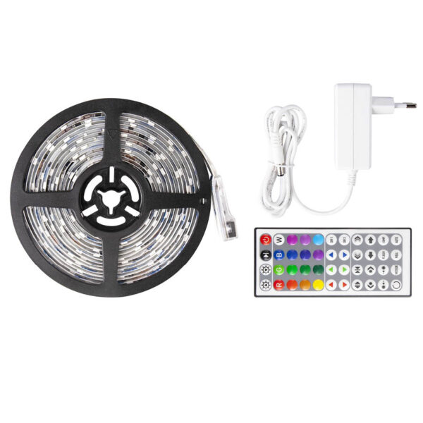 Ταινία LED RGB 5M 12V/24W με τηλεχειριστήριο και τροφοδοτικό LEDSTRGBD-5050-243010S202/5-WL - Image 7